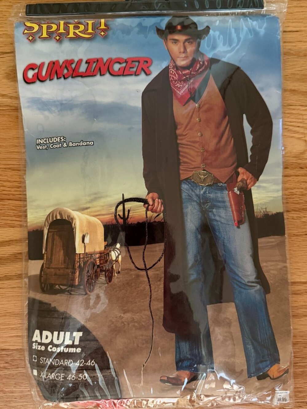 Spirit Men's Adult Gunslinger Halloween Costume Size Large